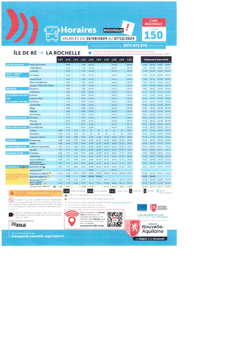 Horaires Ré-La Rochelle (convert.io)